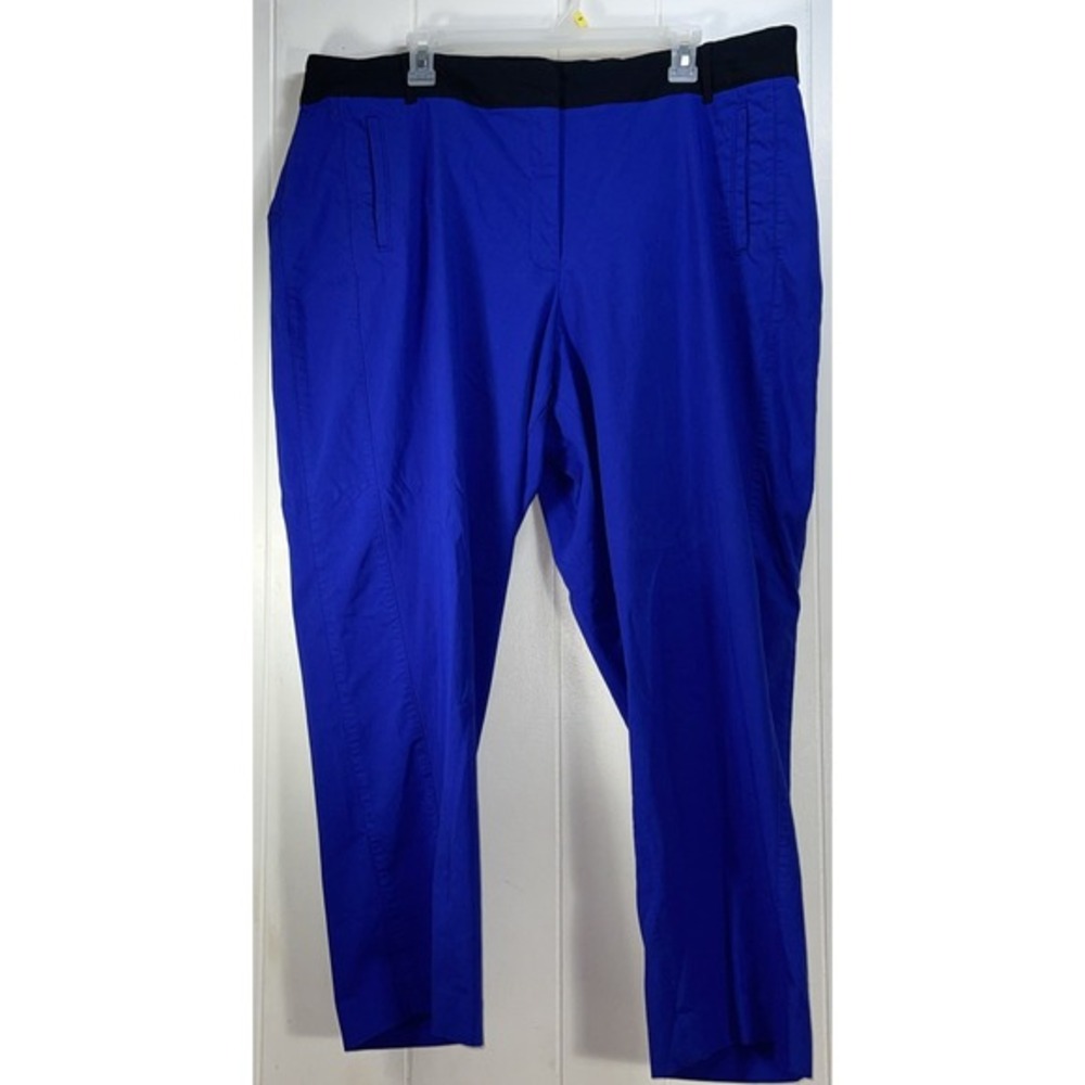 Lane Bryant Plus Size 26‎ Ankle Pants Royal Blue Stretch Comfort Trouser Work...